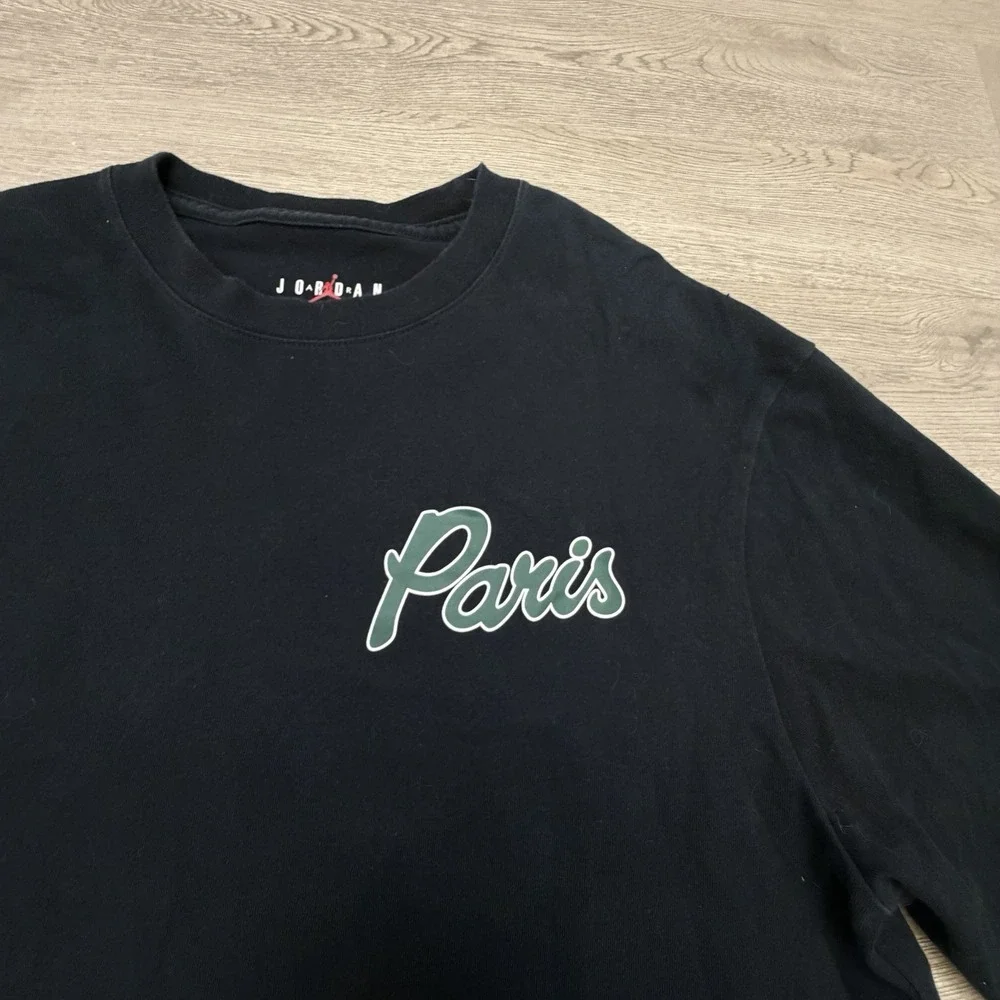 Nike Air Jordan X PSG Paris Saint Germain Long Sleeve T-Shirt Mens M DB6512-010